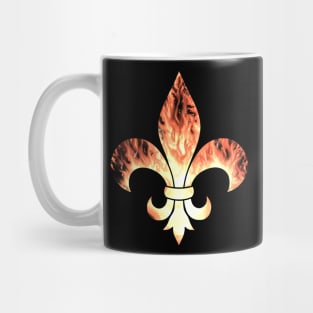 Flaming Fleur De Lis Mug